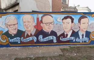 Mural de los palotinos asesinados. Foto: Facebook palotinos 