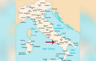 Mapa de Italia. Dominio Público 