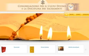 Nuevo sitio web de la Congregación para el Culto Divino y la Disciplina de los Sacramentos / Captura de Pantalla 