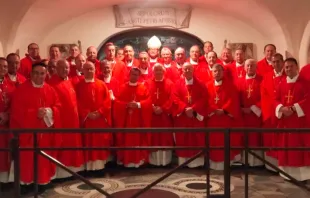 El segundo grupo de obispos de Colombia en su visita al Vaticano. Crédito: Facebook CEC 