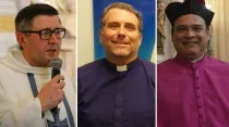 Los tres nuevos Obispos Auxiliares de Argentina y de Costa Rica. Foto: Arquidiócesis de Buenos Aires y de San José
