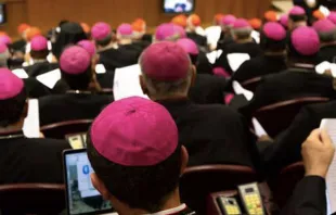 Imagen referencial. Obispos reunidos en el Vaticano. Foto: Daniel Ibáñez / ACI Prensa 