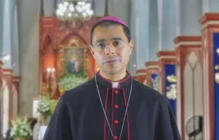 Mons. Oscar Efraín Tamez Villareal. Crédito: Captura de video / Arquidiócesis de Monterrey. 