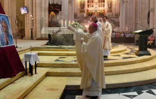 Mons. Carlos Osoro en la Misa de acciu00f3n de gracias por la canonizaciu00f3n de la Madre Teresa. Foto: Miguel Hernu00e1ndez / Archidiu00f3cesis de Madrid 