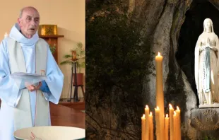 P. Jacques Hamel / Virgen de Lourdes en el Santuario en Francia. Foto: Elise Harris (ACI Prensa) 