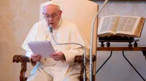El Papa Francisco pronuncia su homilía. Foto: Vatican Media