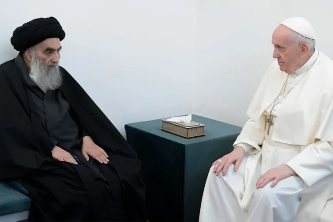 El Papa visita en Irak al gran ayatolá Al-Sistani, líder de los musulmanes chiíes
