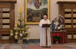 El Papa Francisco presidió el Ángelus desde el Palacio Apostólico. Foto: Vatican Media 