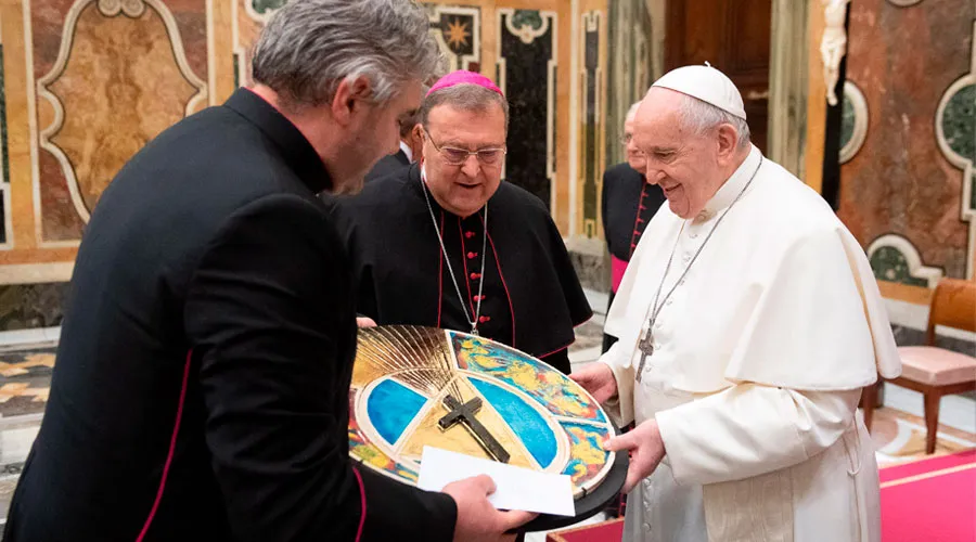 El Papa Francisco durante la Audiencia. Foto: Vatican Media