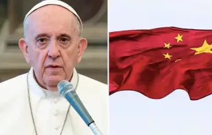 El Papa Francisco y bandera china. Crédito: Vatican Media / Unsplash 
