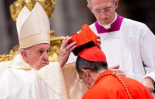 El Papa Francisco durante el Consistorio. Foto: Daniel Ibáñez / ACI Prensa 