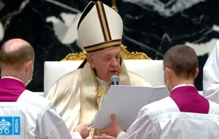 El Papa Francisco durante el consistorio. Foto: Captura de Youtube 