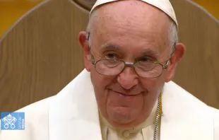 Papa Francisco en la Catedral de Notre-Dame en Québec, este 28 de julio. Crédito: Captura de video / Vatican Media. 