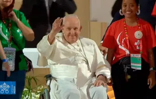 El Papa Francisco en la vigilia con los jóvenes de la JMJ Lisboa 2023. Crédito: Youtube Vatican Media 