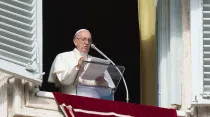 El Papa Francisco en el rezo del u00c1ngelus pide oraciones por Venezuela. Foto: Vatican Media / ACI