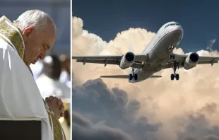 Papa Francisco / Crédito: Vatican Media. Imagen referencial de un avión / Crédito: Pixabay 