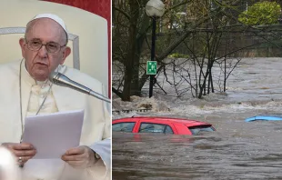 Papa Francisco - inundación / Crédito: Daniel Ibañez - ACI Prensa y Unsplash 