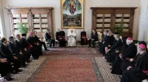 El Papa Francisco con parlamentarios de República Checa y Eslovaquia. Foto: Vatican Media