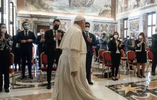 El Papa Francisco con la Acción Católica Italiana. Foto: Vatican Media 