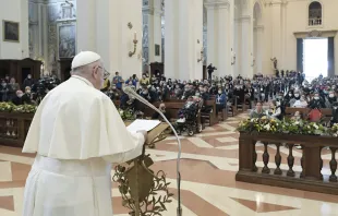 Papa Francisco en Santa María de los Ángeles, Asís. Foto: Vatican Media 