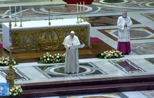 Papa Francisco en la Bendición Urbi et Orbi. Foto: Captura Vatican Media 