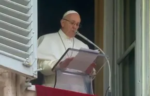 El Papa Francisco en el Ángelus de hoy. Captura Youtube  