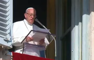 El Papa Francisco en el Ángelus de hoy. Captura Youtube 