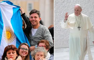 Papa Francisco. Argentinos en la Plaza de San Pedro / Crédito: Daniel Ibañez - ACI Prensa 