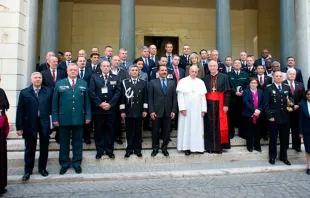 El Papa Francisco durante la Cumbre contra trata de personas de 2014 / Foto: L'Osservatore Romano 
