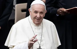 Papa Francisco, 14 de octubre de 2020. Crédito: Daniel Ibáñez - ACI Prensa 