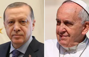 El Presidente Erdogan y el Papa Francisco. Foto: Wikipedia / ACI Prensa 