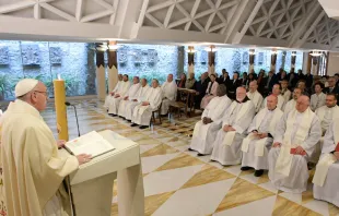 El Papa Francisco durante su predicación en la Casa Santa Marta / Foto: Daniele Garofani (L'Osservatore Romano) 