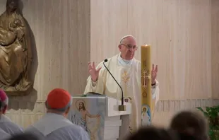 El Papa Francisco pronuncia su homilía en la Casa Santa Marta. / Foto: L'Osservatore Romano 