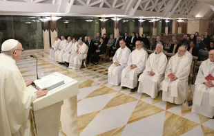El Papa pronuncia su homilía. Foto: Vatican Media 