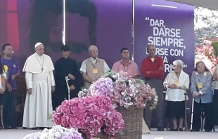 Papa Francisco se reu00fane con beneficiarios del Hogar de Cristo / Captura de Pantalla 