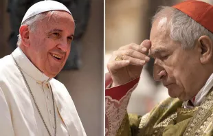 Papa Francisco y Cardenal Silvano Tomasi. Fotos: Daniel Ibáñez / ACI Prensa 