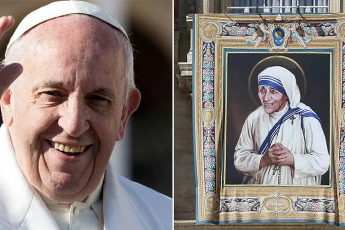 El Papa Francisco pide un aplauso para la Madre Teresa de Calcuta