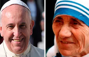 Papa Francisco. Bohumil Petrik (ACI Prensa) / Madre Teresa. Facebook 
