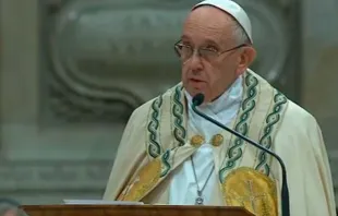 El Papa Francisco durante la celebración de las Vísperas por la Solemnidad de María Madre de Dios 
