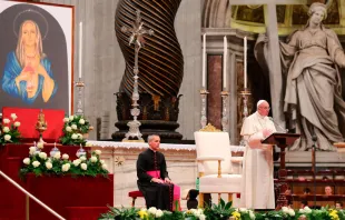 Papa Francisco durante la Vigilia de oración / Foto: Daniel Ibáñez (ACI Prensa) 