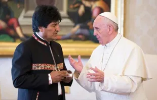Evo Morales y el Papa Francisco / Foto: L'Osservatore Romano 