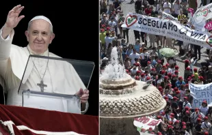 Papa Francisco / Fieles en el Regina Coeli. Foto: Vatican Media 