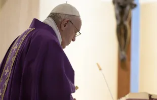 Imagen referencial. Papa Francisco en oración. Foto: Vatican Media 