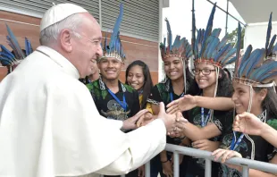 El Papa Francisco en Puerto Maldonado (Perú) en enero de 2018. Foto: Vatican Media / ACI 
