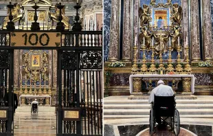 Papa Francisco en la Basílica Santa María la Mayor. Crédito: Vatican Media 