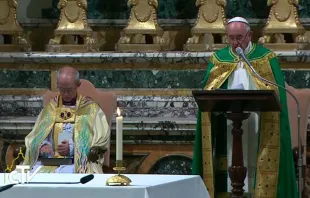 Justin Welby y el Papa Francisco / Foto: Captura de video CTV 