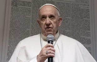 El Papa Francisco dirige un discurso en el diario italiano Il Messaggero el 8 de diciembre de 2018. Foto: Vatican Media / ACI 
