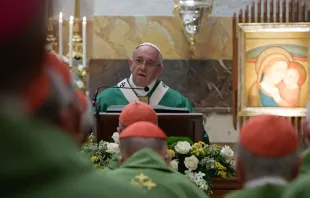 El Papa Francisco durante su homilía. Foto: L'Osservatore Romano 