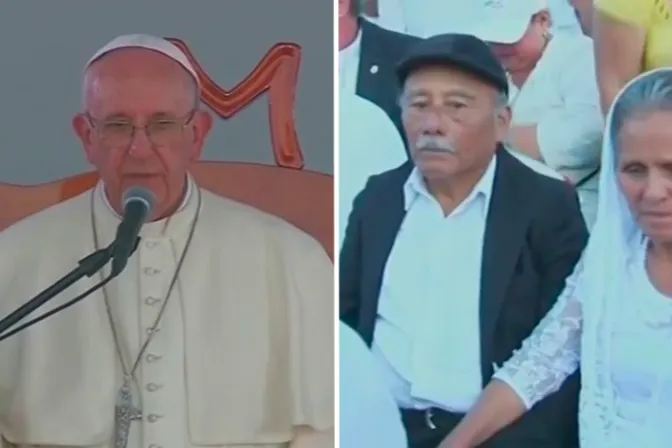 VIDEO: 200 parejas con 50 años de matrimonio renuevan votos ante el Papa en México