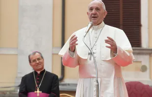 El Papa durante su discurso en Cesena. Foto: Captura Youtube 